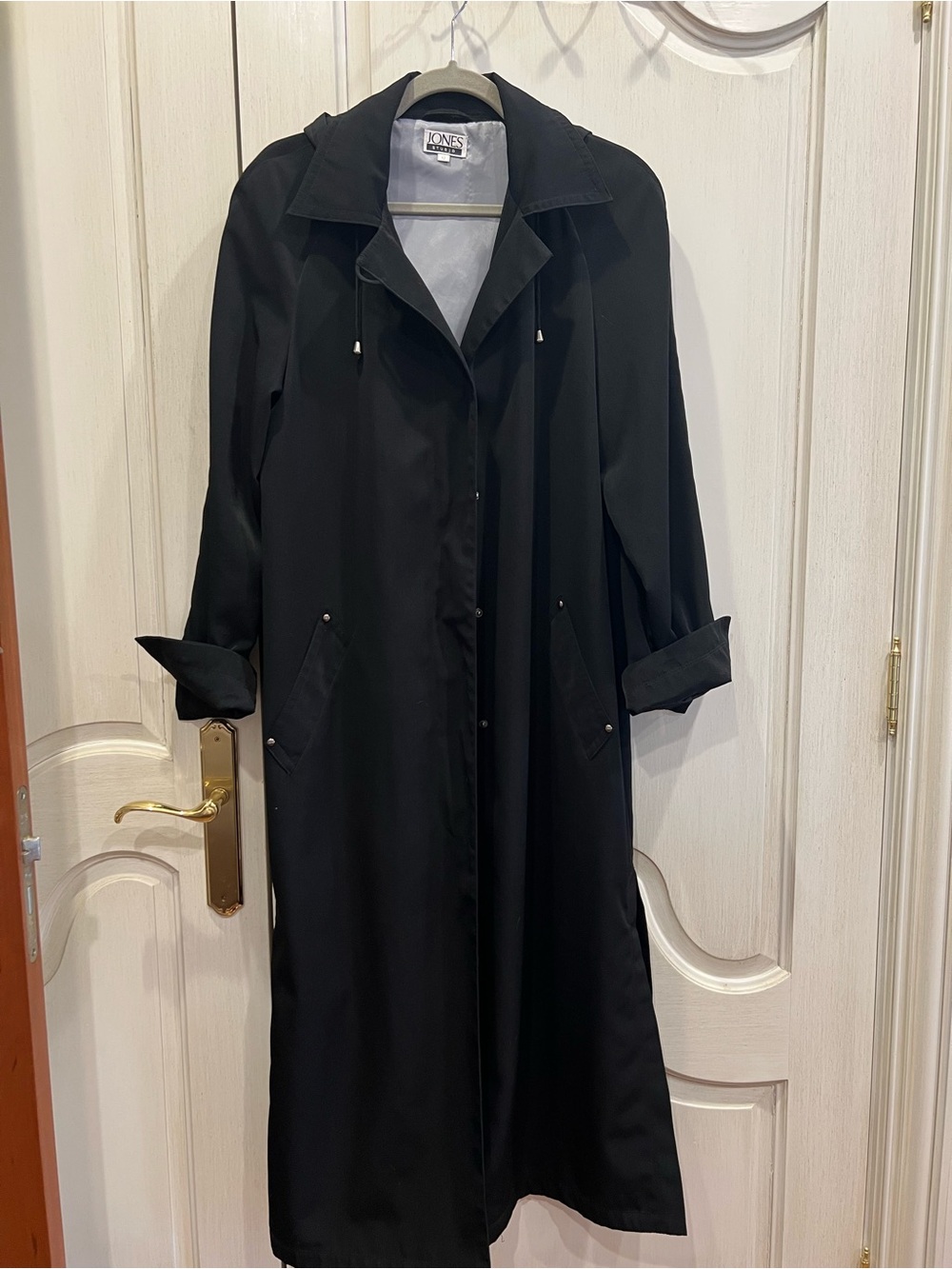 Jones New York Long Black Trench Coat